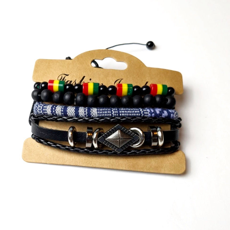 New Beaded Leather Bracelet For Men