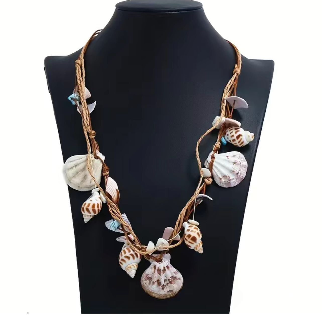 Bohemian Style Natural Shell Necklace Pendant Multi-layered Starfish Conch Tassels Women and Men Necklace