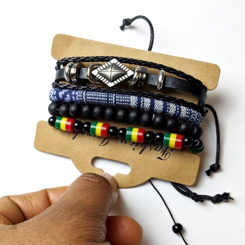 New Beaded Leather Bracelet For Men