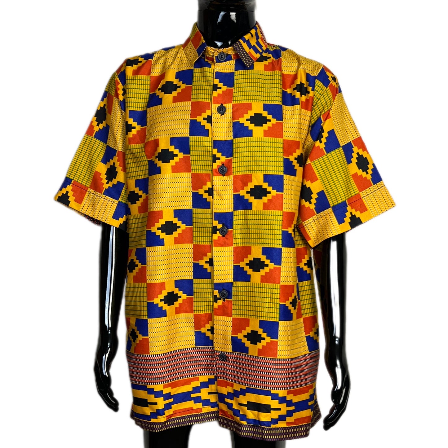 African Ankara Men's Button Shirt