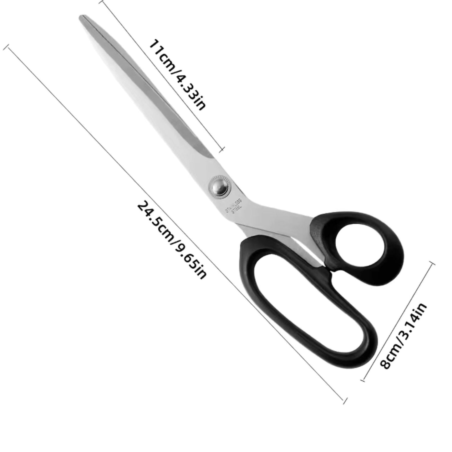 One Pair Of Professional Sewing Scissors, Stainless Steel Tailor Shear, Fabric Cutting Scissors, Dressmaker Tailor Scissors