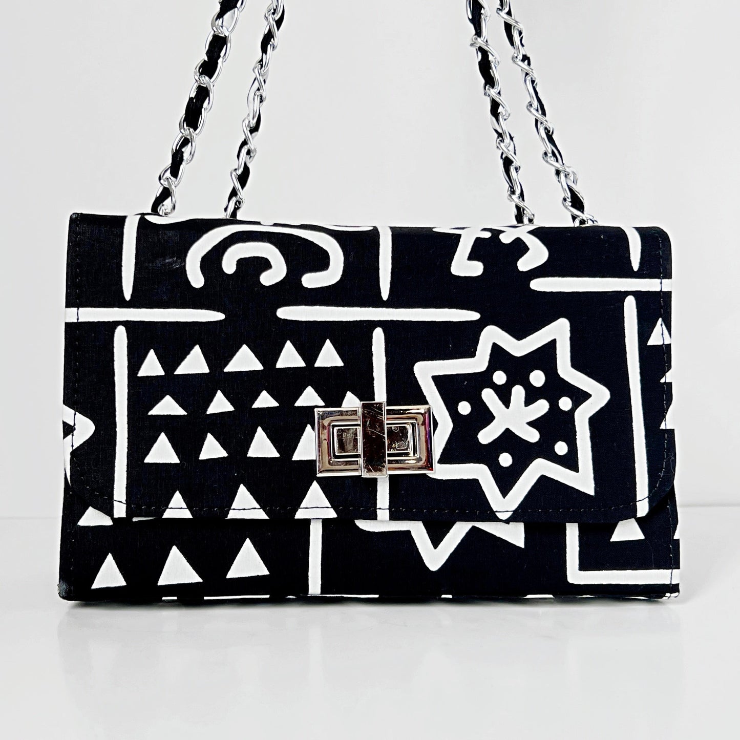 Alpha African print midsize lady's fancy bag #01